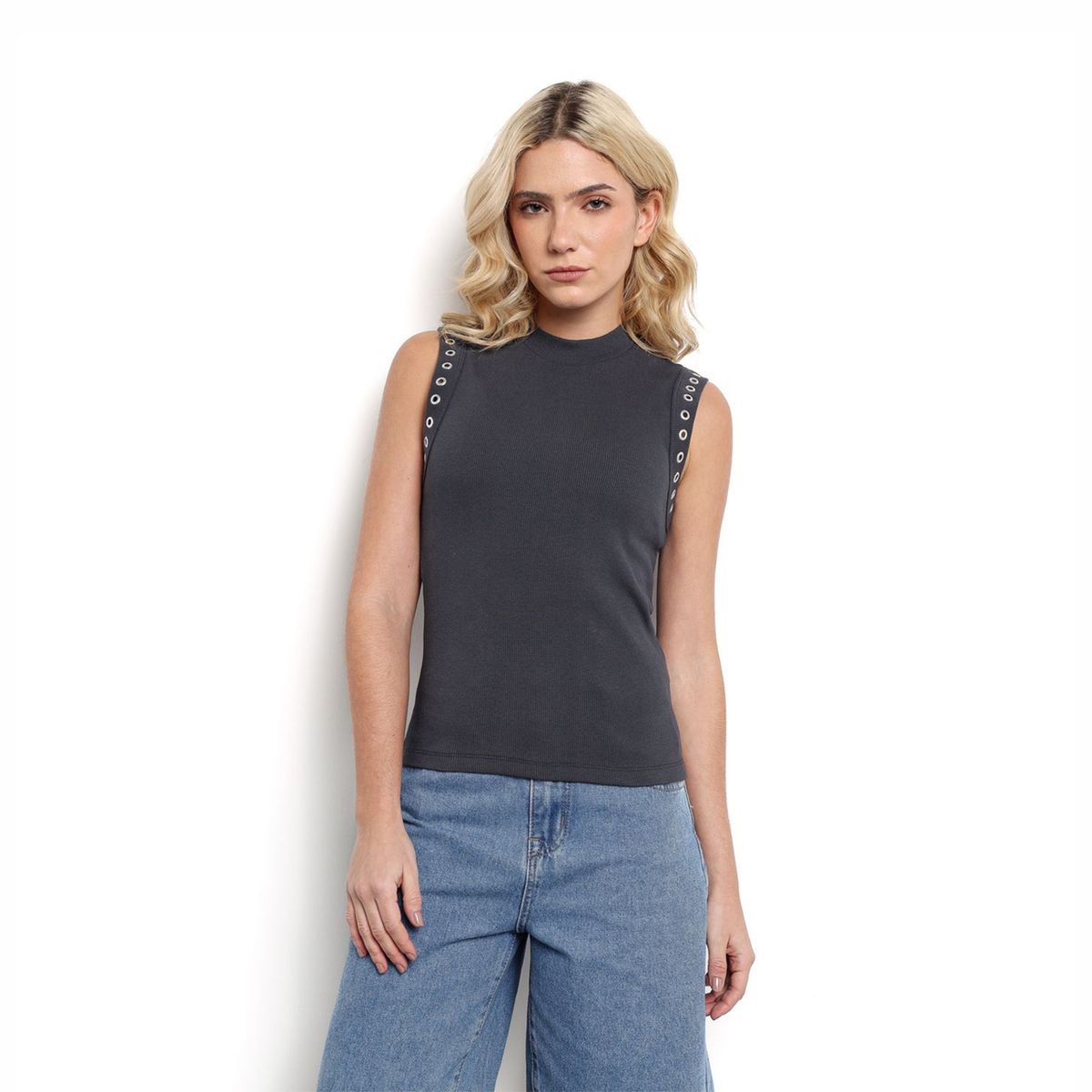 DENIMLAB - Blusa Mujer  Sin mangas de Algodón Denimlab