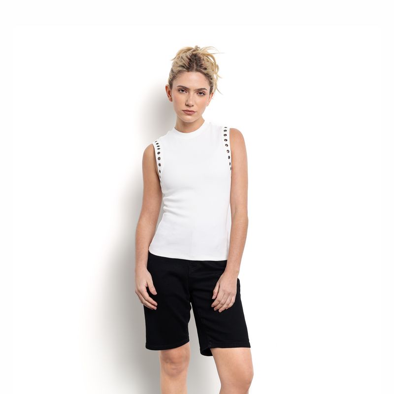 DENIMLAB - Blusa Mujer  Sin mangas de Algodón Denimlab