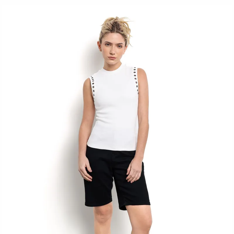 DENIMLAB - Blusa Mujer  Sin mangas de Algodón Denimlab