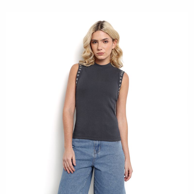 DENIMLAB - Blusa Mujer  Sin mangas de Algodón Denimlab