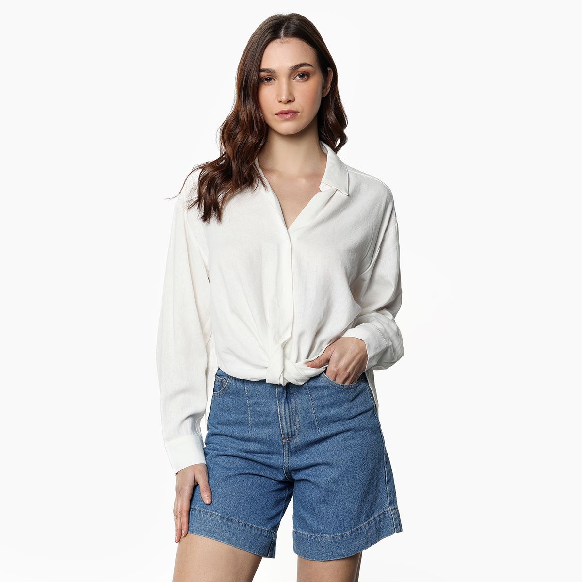 DENIMLAB - Blusa Mujer de Rayas Manga larga Denimlab