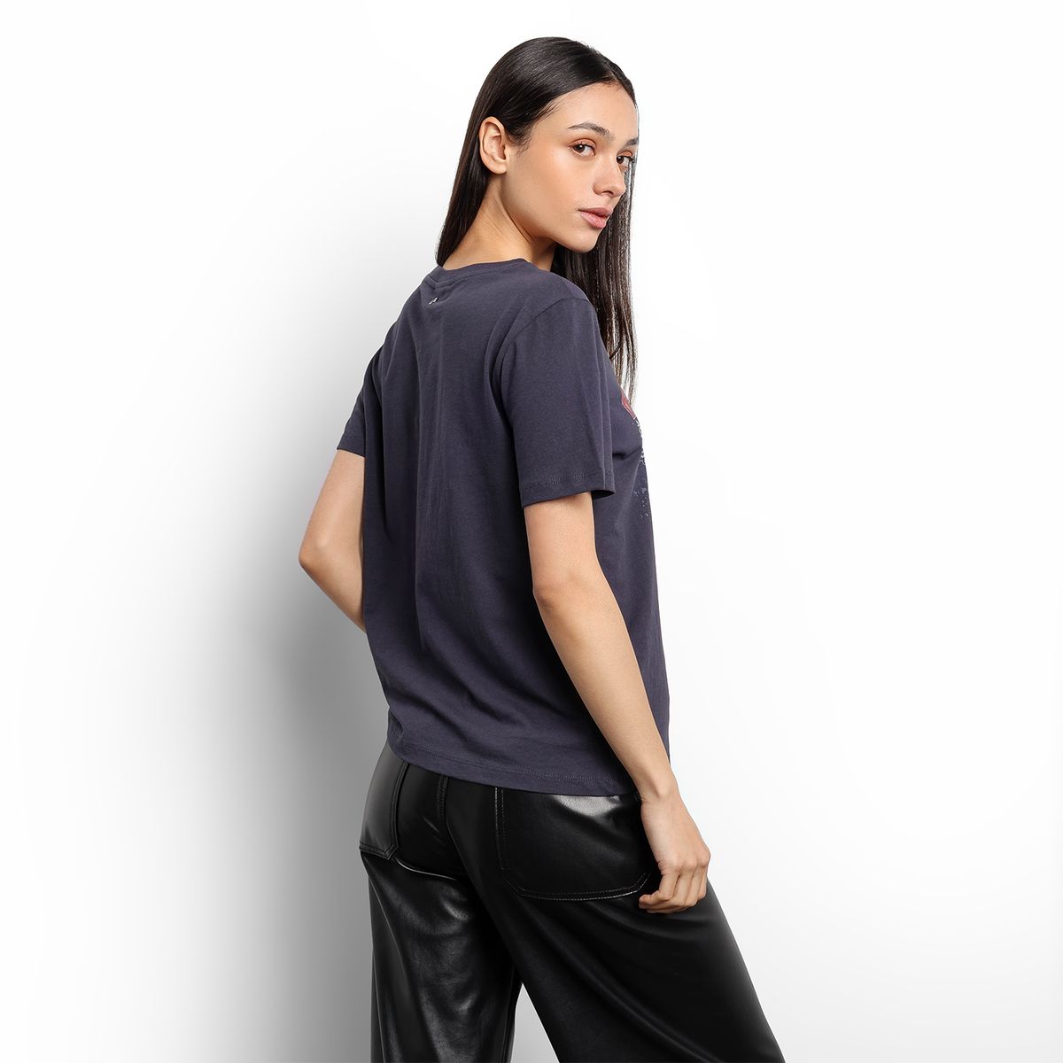 DENIMLAB - Camiseta Mujer con Estampado Manga corta de Algodón Denimlab