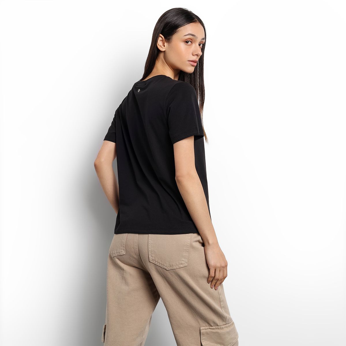 DENIMLAB - Camiseta Mujer con Estampado Manga corta de Algodón Denimlab