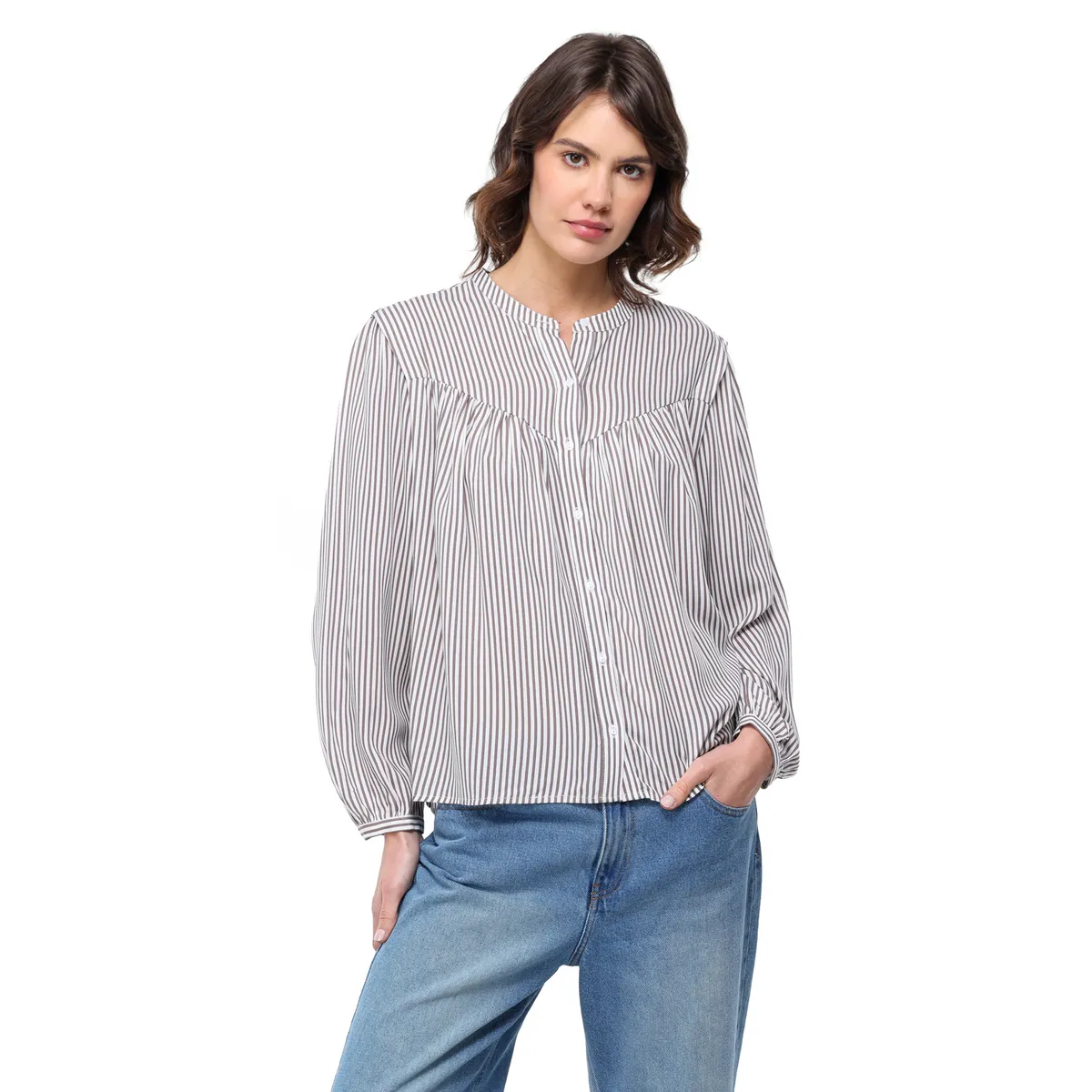 UNIVERSITY CLUB - Blusa Mujer Manga larga globo University Club