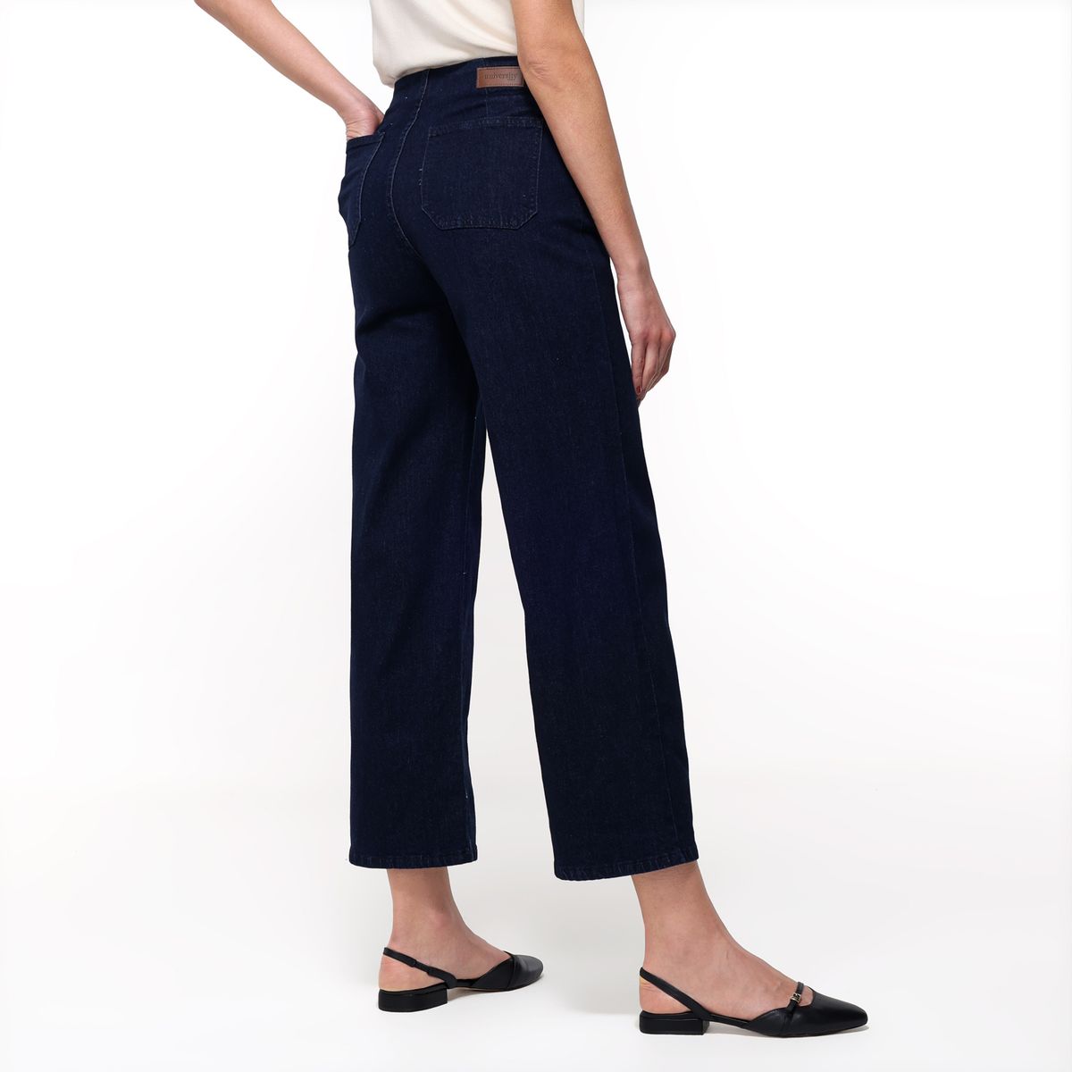 UNIVERSITY CLUB - Jean Wide leg Mujer Tiro medio University Club