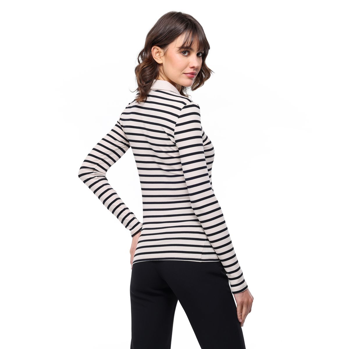 BASEMENT - Blusa Mujer Manga larga de Algodón Basement