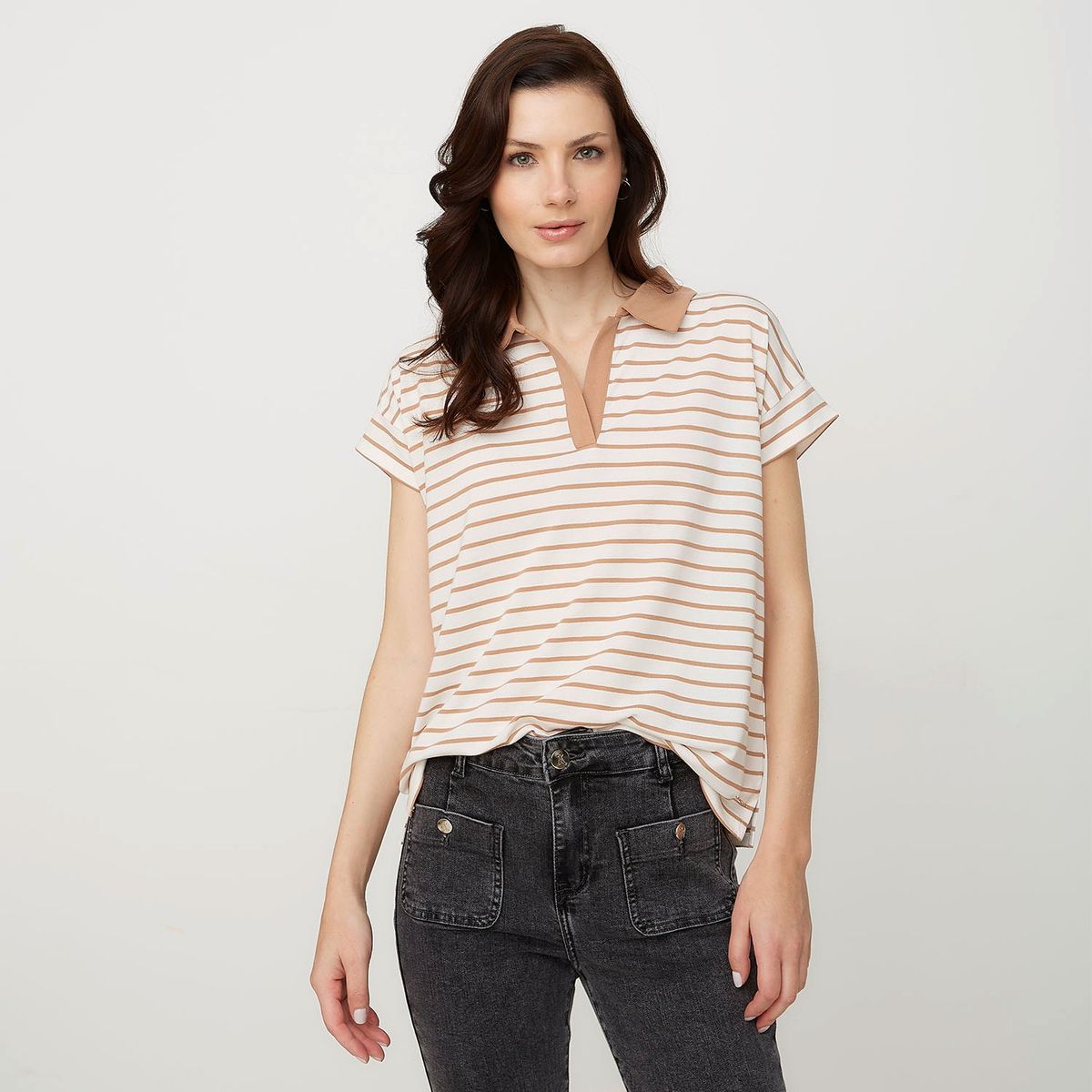 APOLOGY - Camiseta Mujer de Rayas Manga corta Apology
