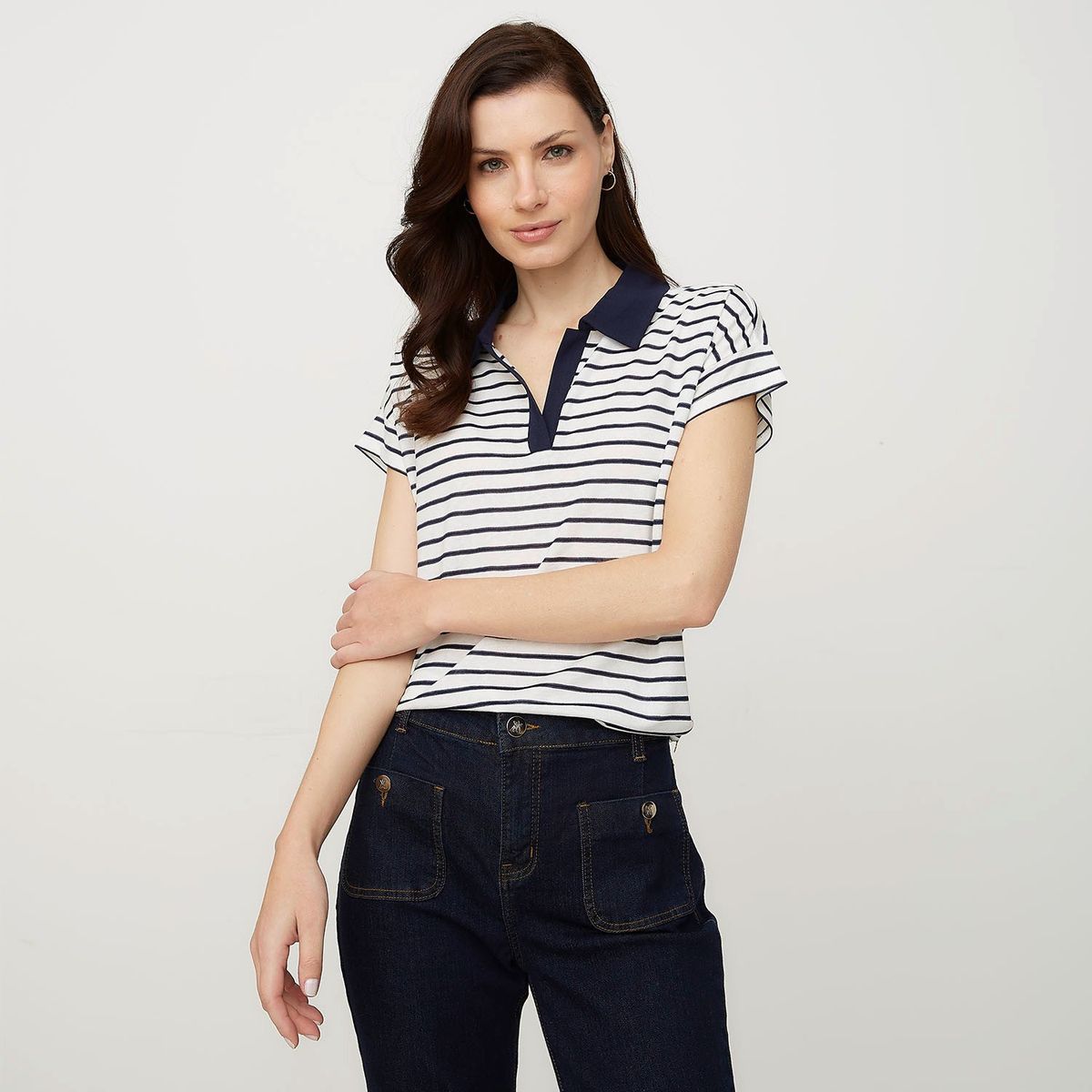 APOLOGY - Camiseta Mujer de Rayas Manga corta Apology