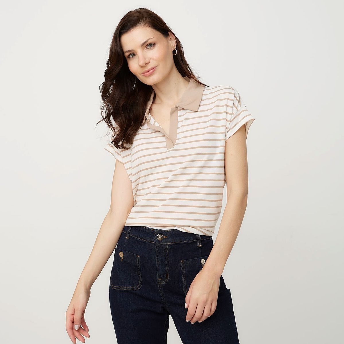 APOLOGY - Camiseta Mujer de Rayas Manga corta Apology