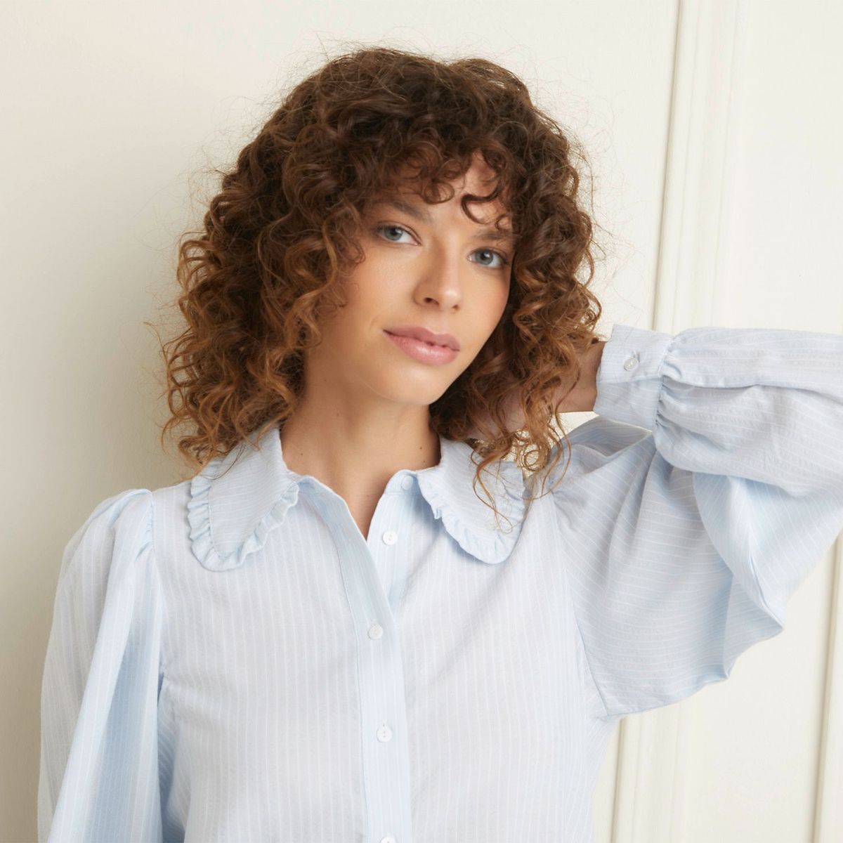 BASEMENT - Camisa Mujer Manga larga globo Basement