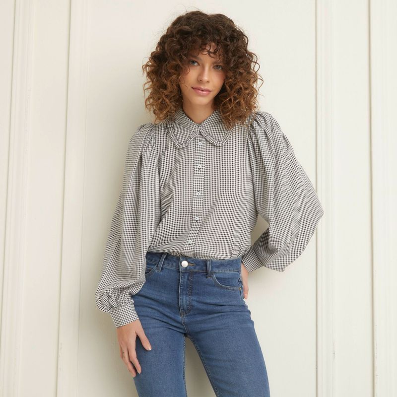 BASEMENT - Camisa Mujer Manga larga globo Basement