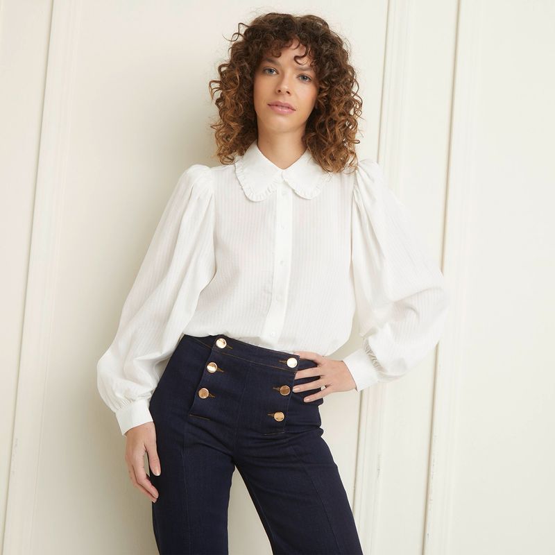 BASEMENT - Camisa Mujer Manga larga globo Basement