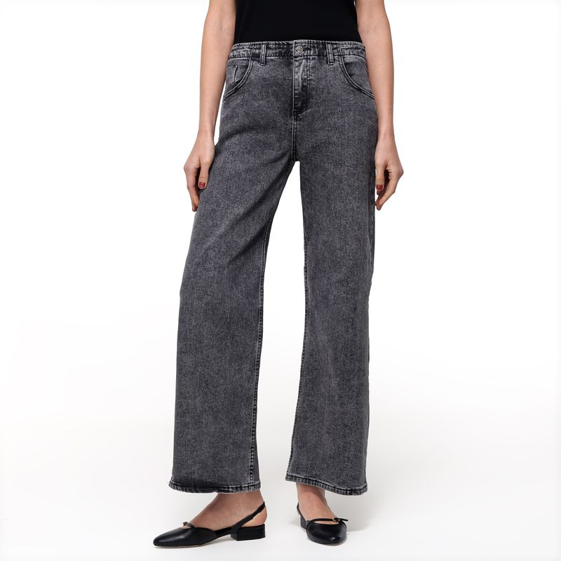 UNIVERSITY CLUB - Jean Wide leg Mujer Tiro alto University Club