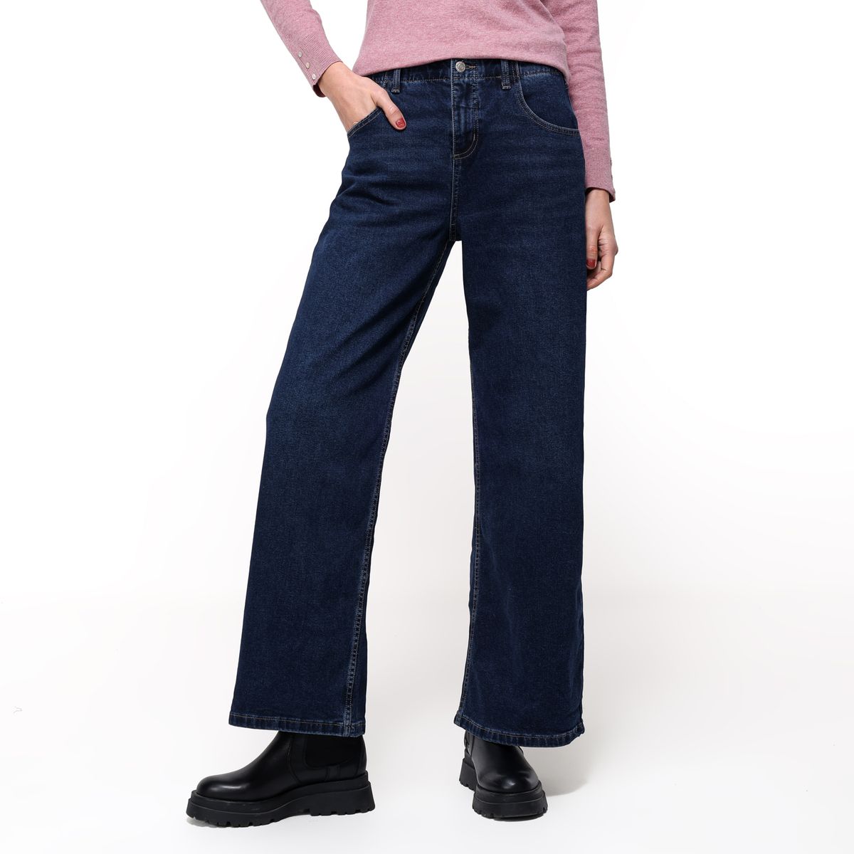 UNIVERSITY CLUB - Jean Wide leg Mujer Tiro alto University Club