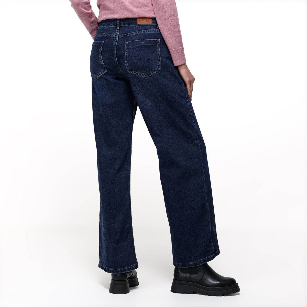 UNIVERSITY CLUB - Jean Wide leg Mujer Tiro alto University Club