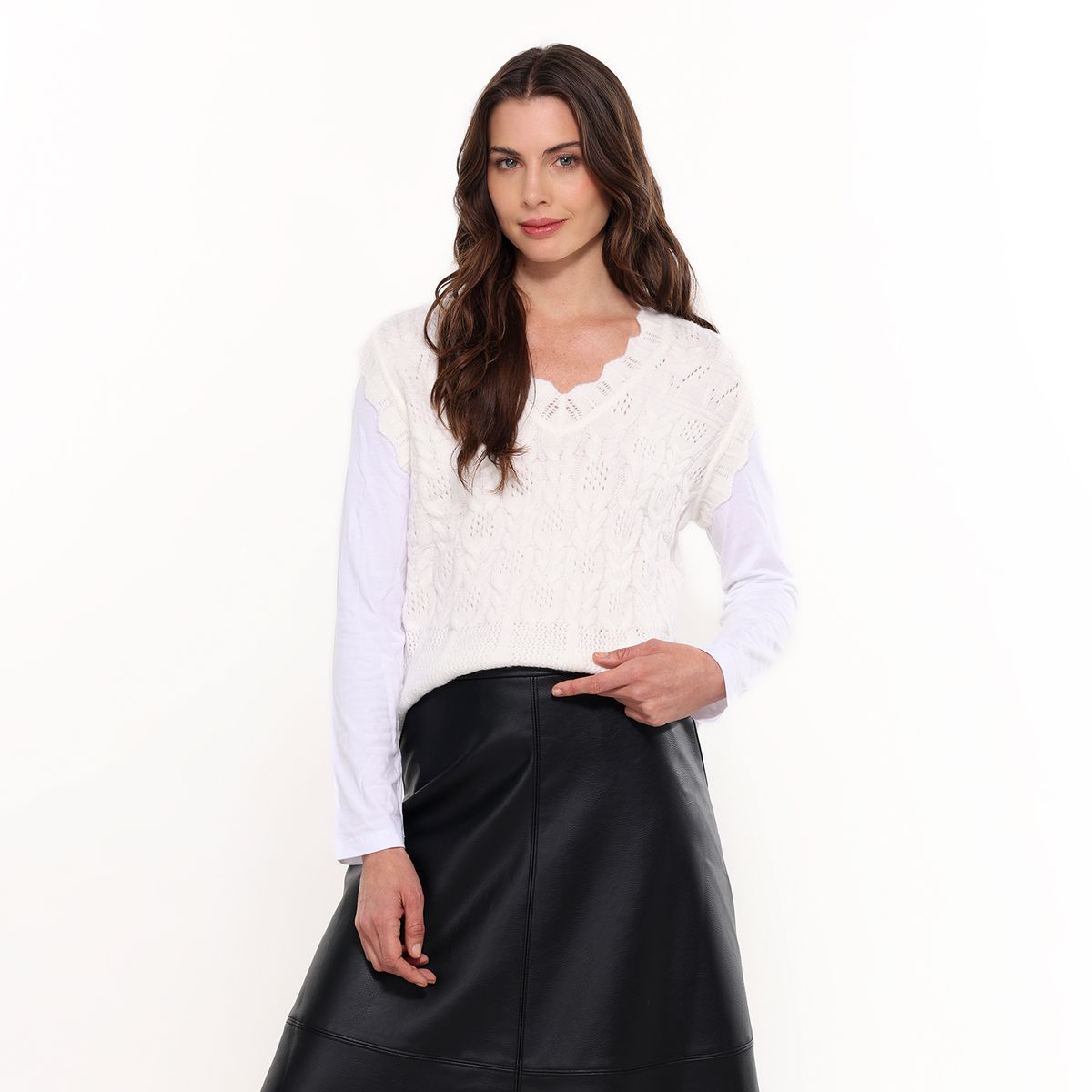 UNIVERSITY CLUB - Chaleco Mujer Tejido Slim fit University Club