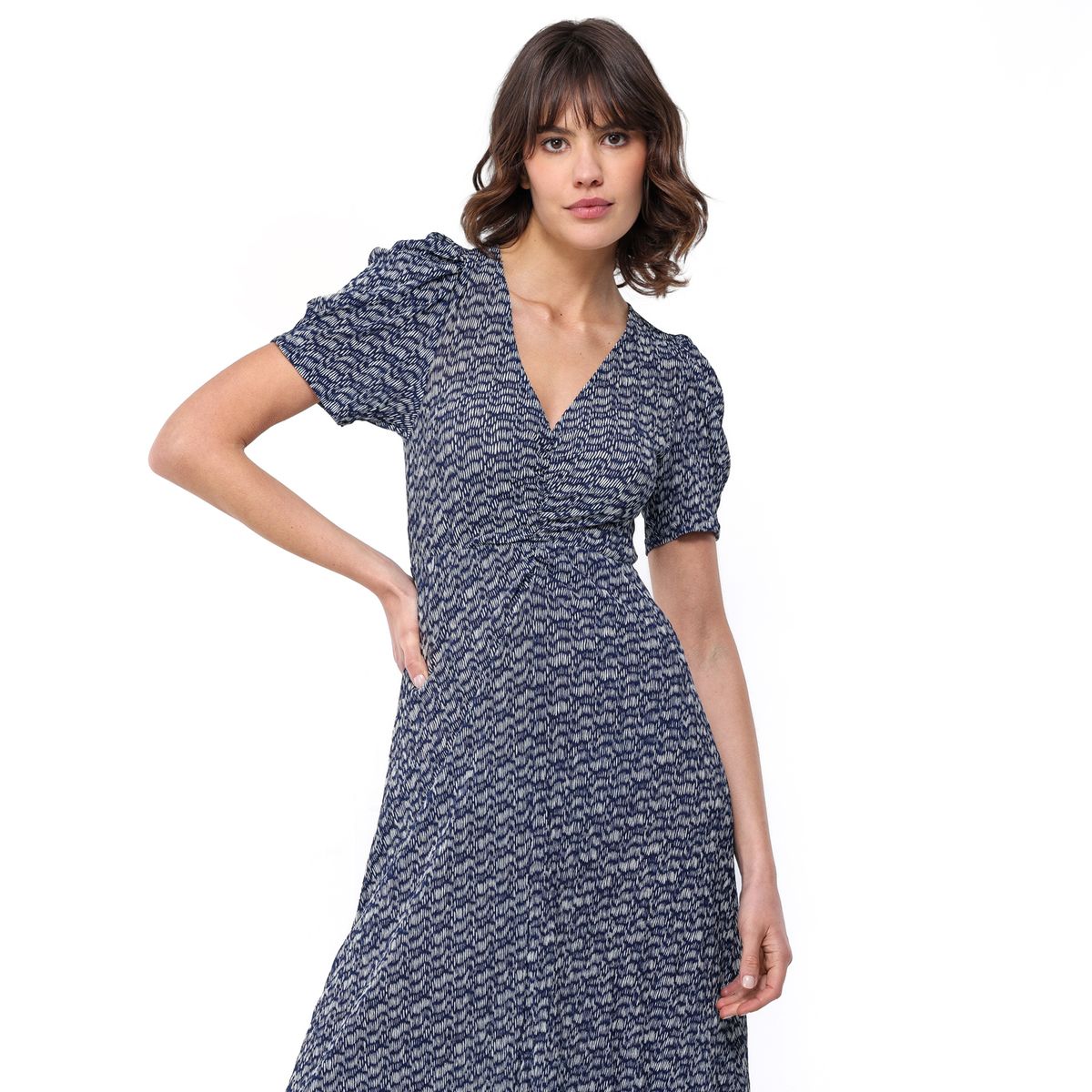 BASEMENT - Vestido Mujer Medio Casual con Estampado Basement