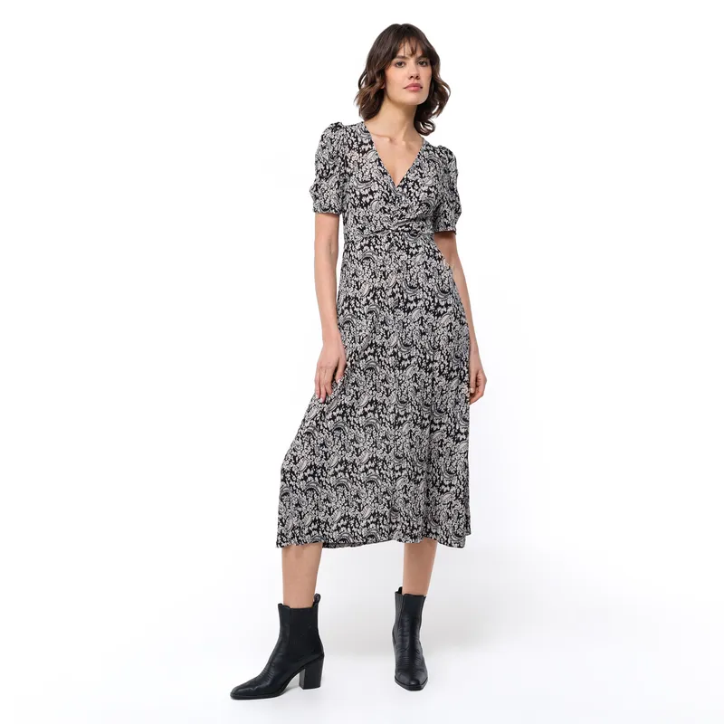 BASEMENT - Vestido Mujer Medio Casual con Estampado Basement
