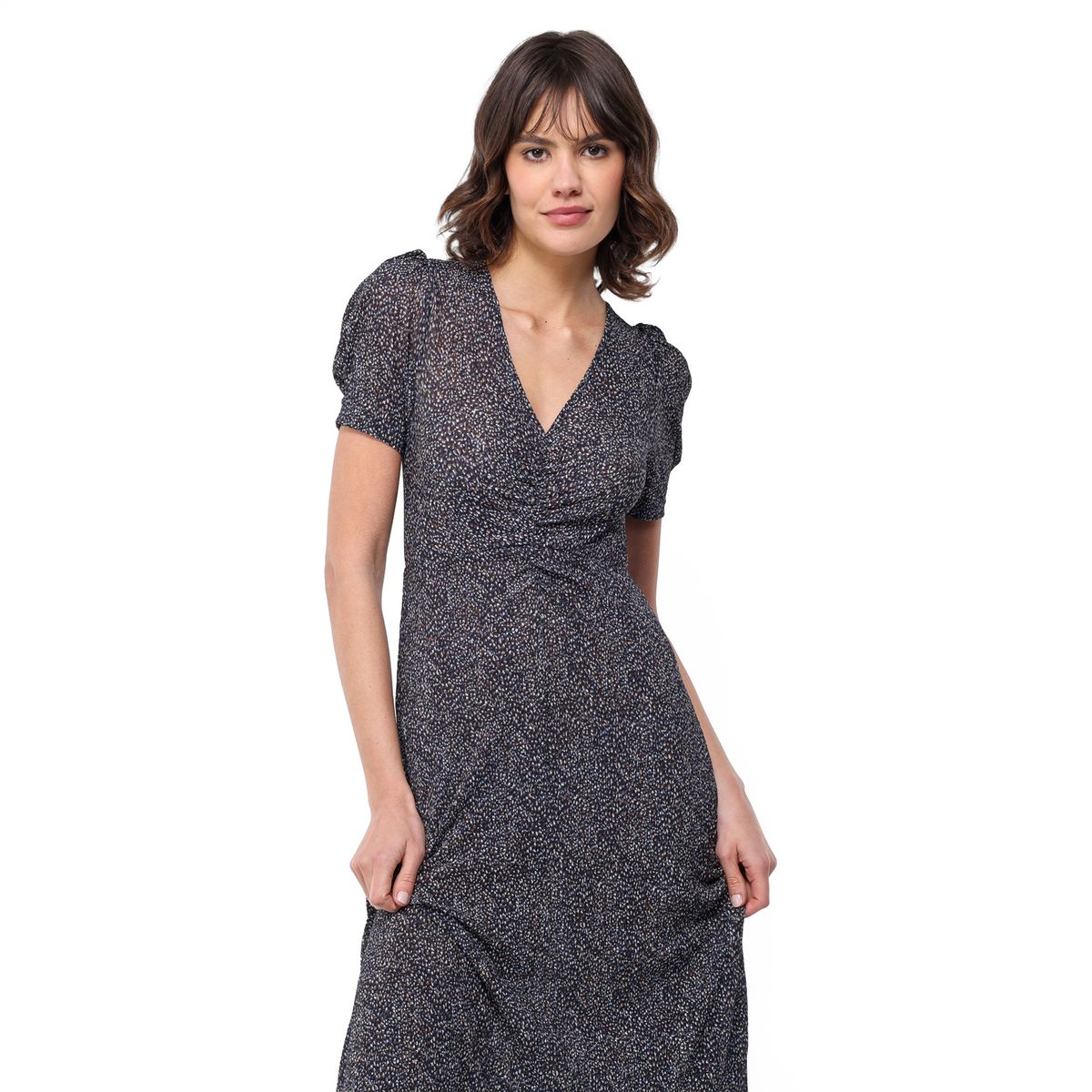 BASEMENT - Vestido Mujer Medio Casual con Estampado Basement