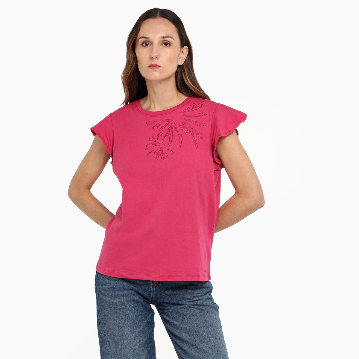 NEWPORT - Camiseta Mujer Manga corta de Algodón Newport