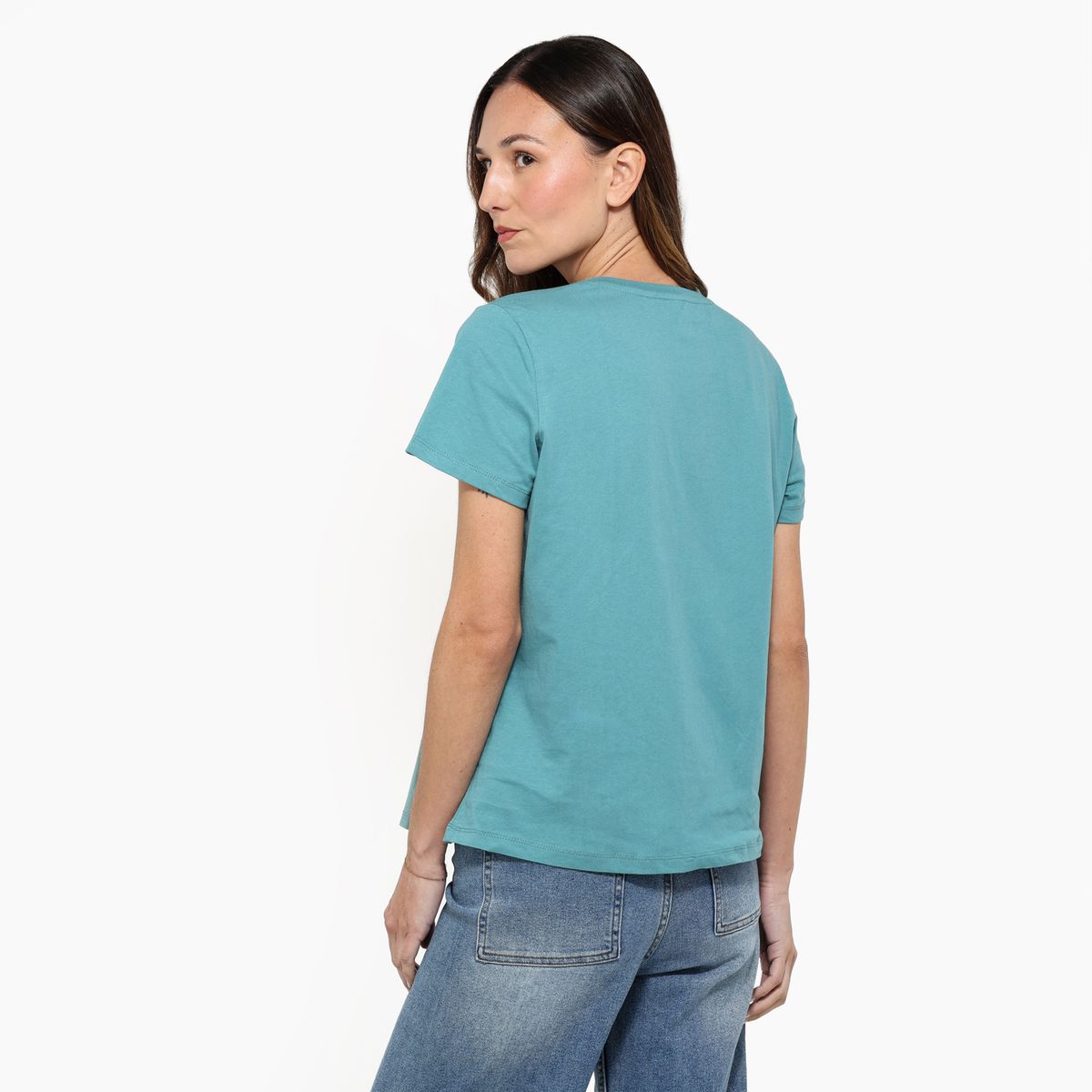 NEWPORT - Camiseta Mujer Con aplique Manga corta de Algodón Newport