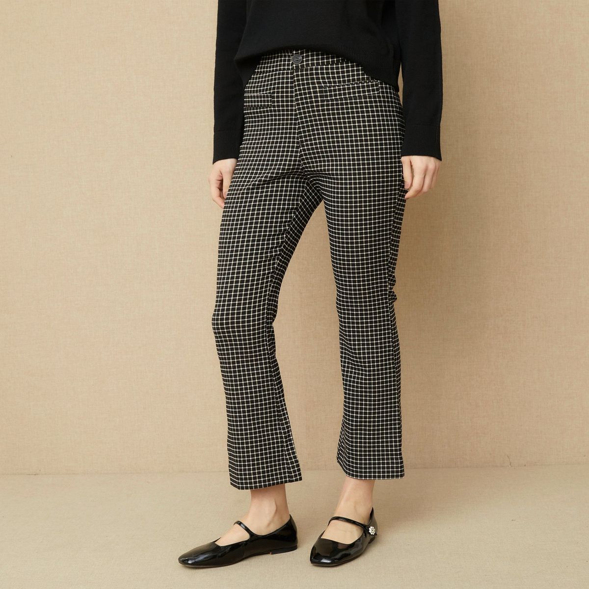 UNIVERSITY CLUB - Pantalón Flare Mujer Tiro alto con Estampado University Club