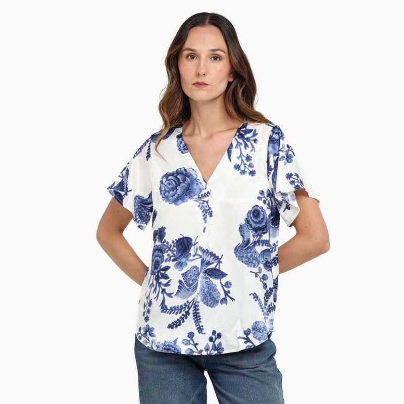 SOUTHLAND - Blusa Mujer con Estampado Manga corta Southland