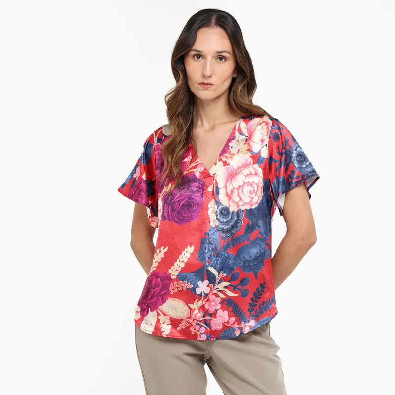 SOUTHLAND - Blusa Mujer con Estampado Manga corta Southland