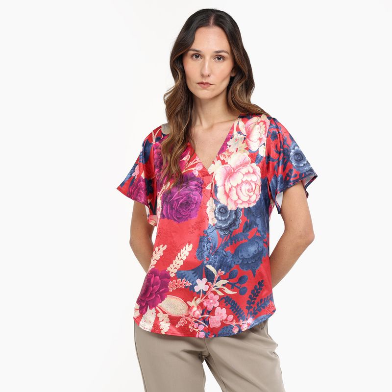 SOUTHLAND - Blusa Mujer con Estampado Manga corta Southland