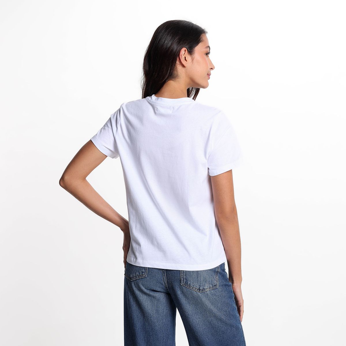 UNIVERSITY CLUB - Camisa Mujer con Estampado Manga corta de Algodón University Club