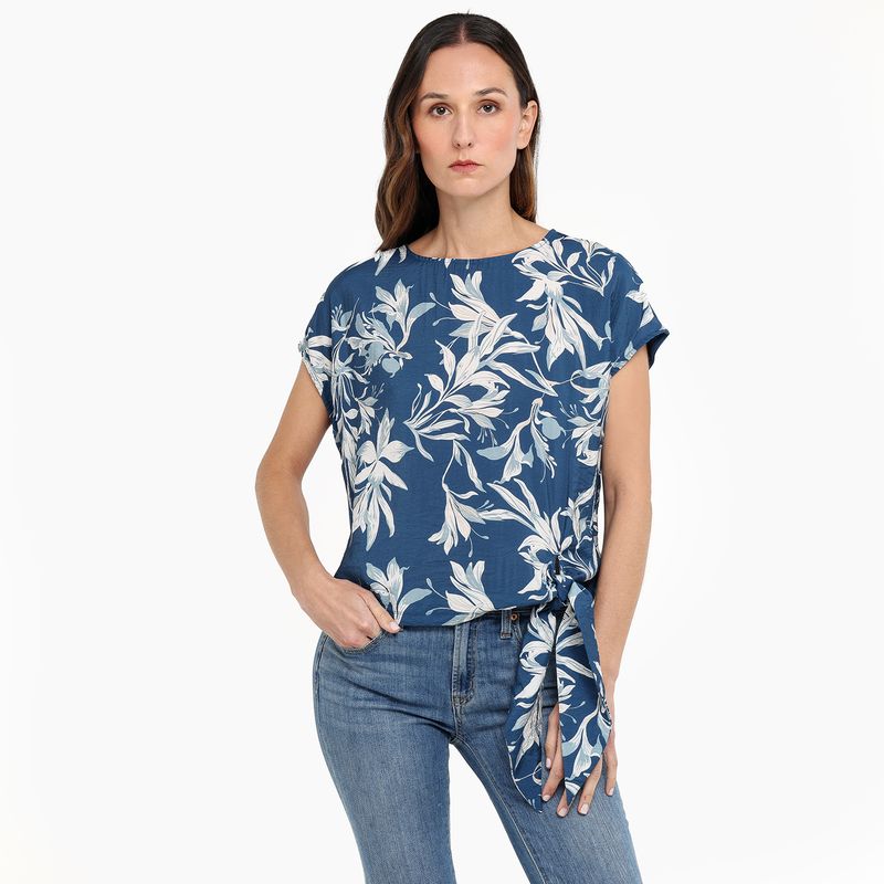 APOLOGY - Blusa Mujer Anudada Manga corta de Viscosa Apology