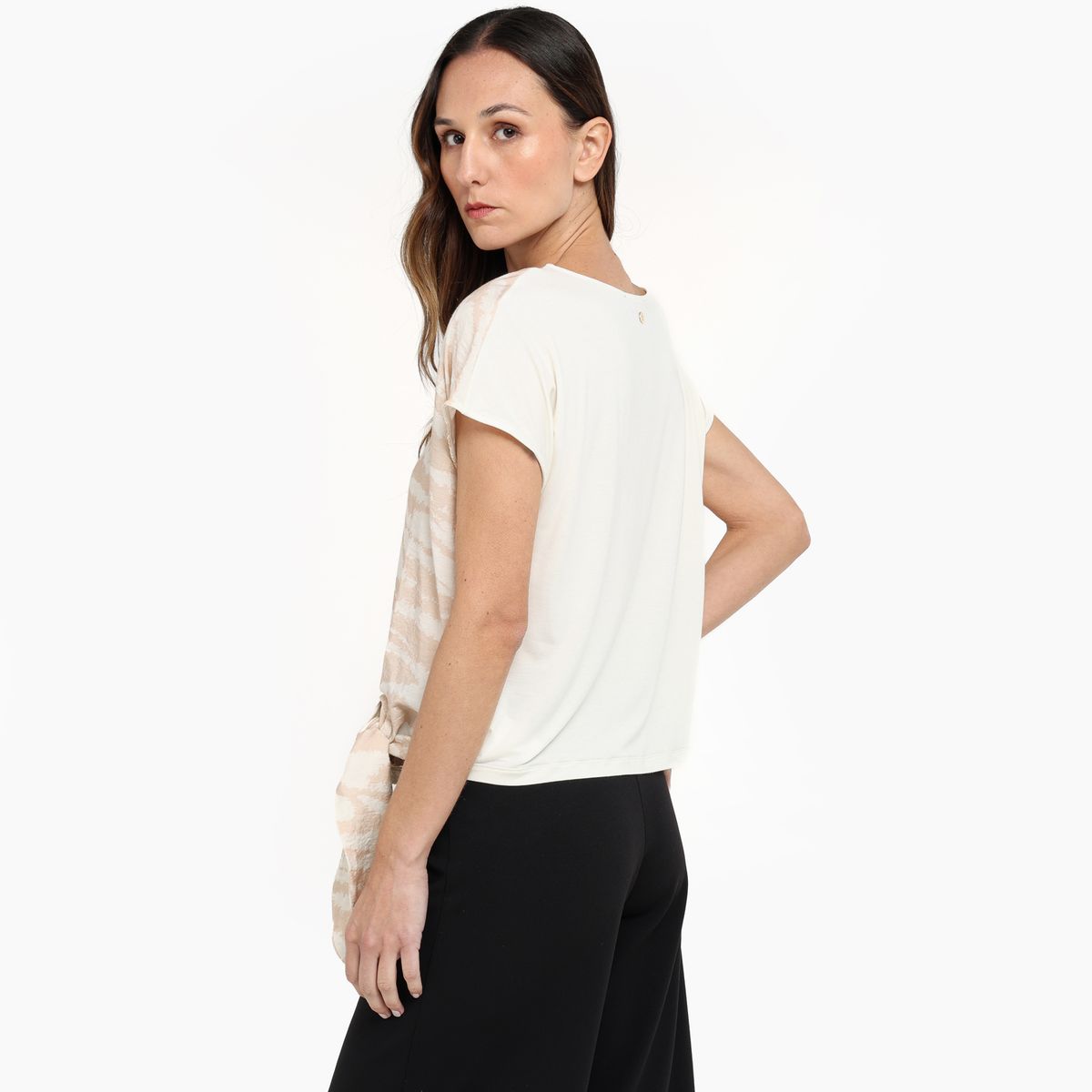 APOLOGY - Blusa Mujer Anudada Manga corta de Viscosa Apology