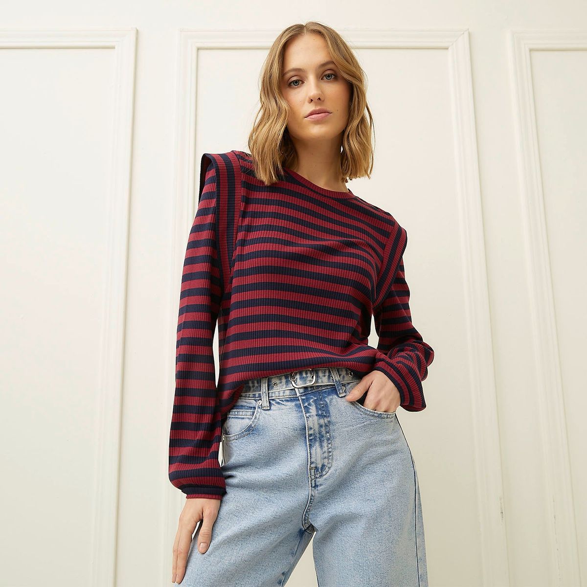 BASEMENT - Blusa Mujer Manga larga Basement