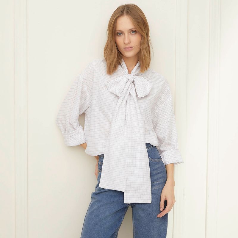 BASEMENT - Blusa Mujer Anudada Manga larga Basement