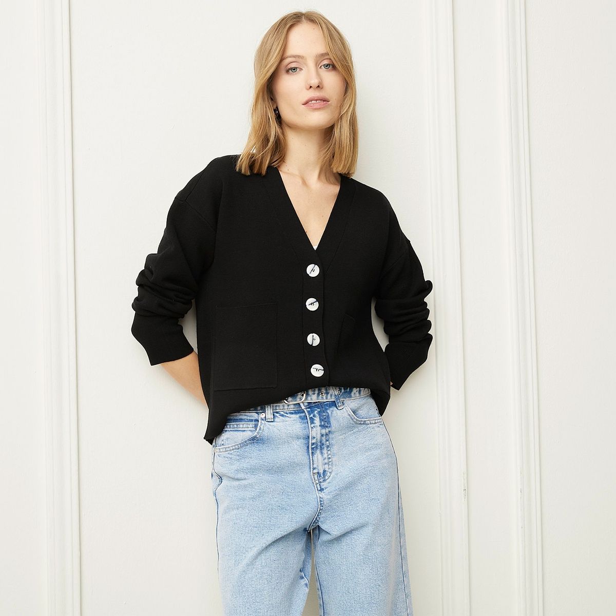 BASEMENT - Cardigan Mujer de Rayas Basement