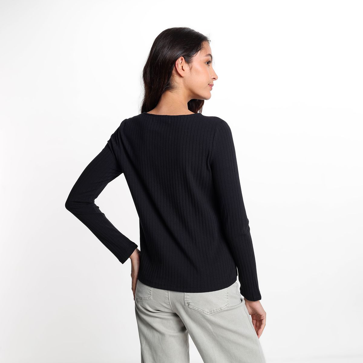 UNIVERSITY CLUB - Camisa Mujer de Rayas Manga larga de Algodón University Club