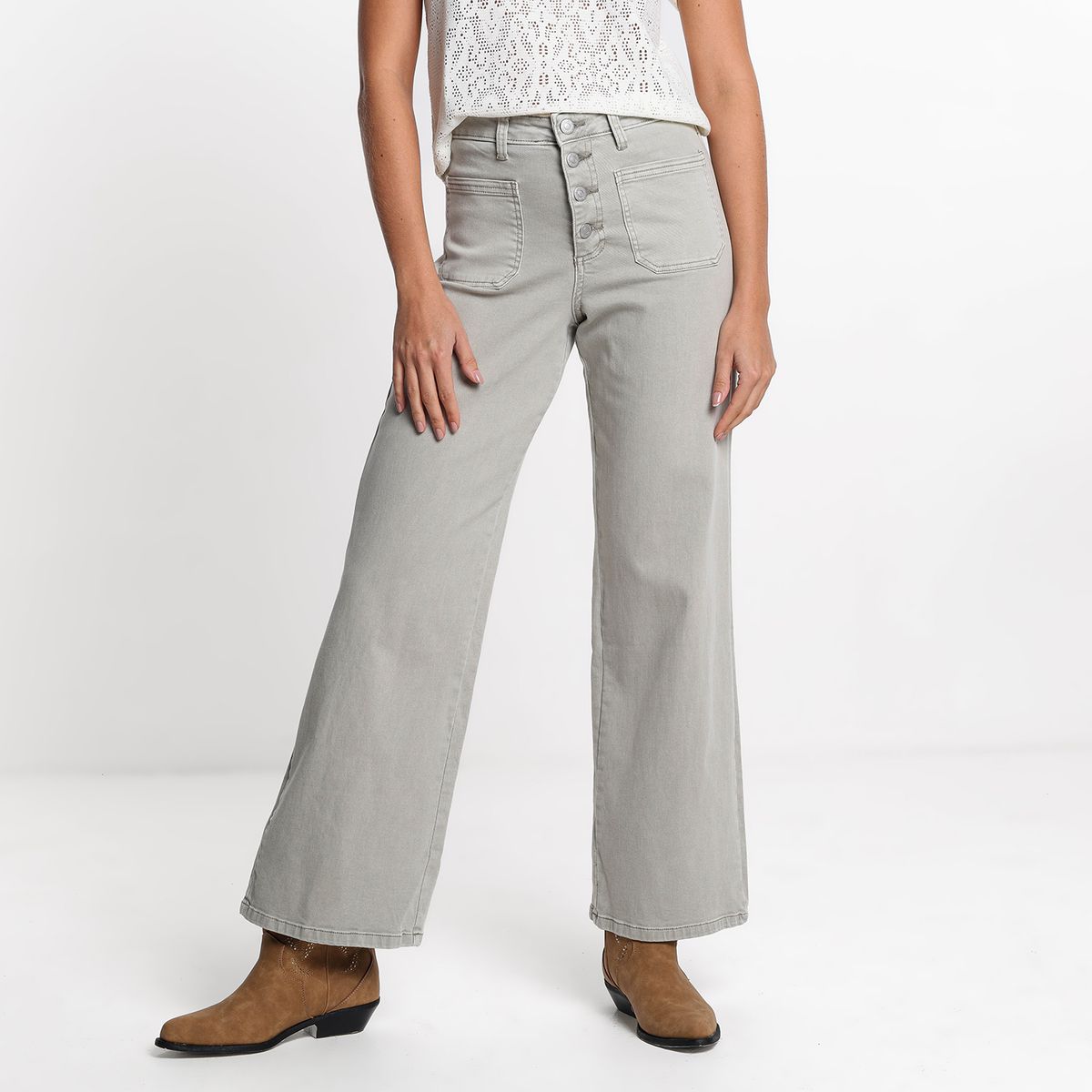 UNIVERSITY CLUB - Jean Recto Mujer Tiro medio University Club