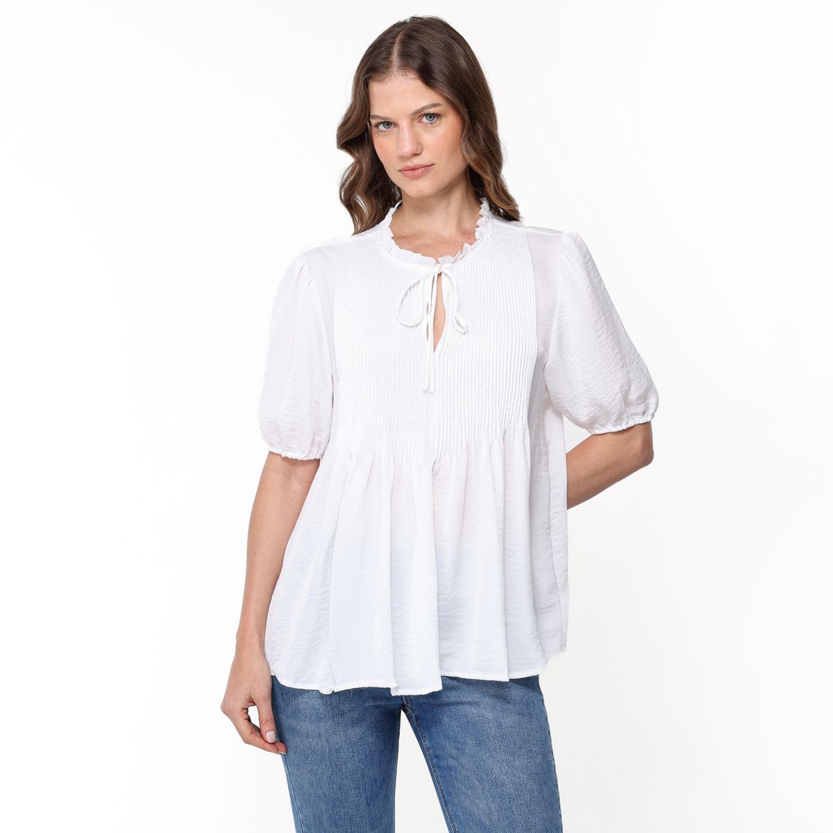 NEWPORT - Blusa Mujer Anudada Manga corta Newport