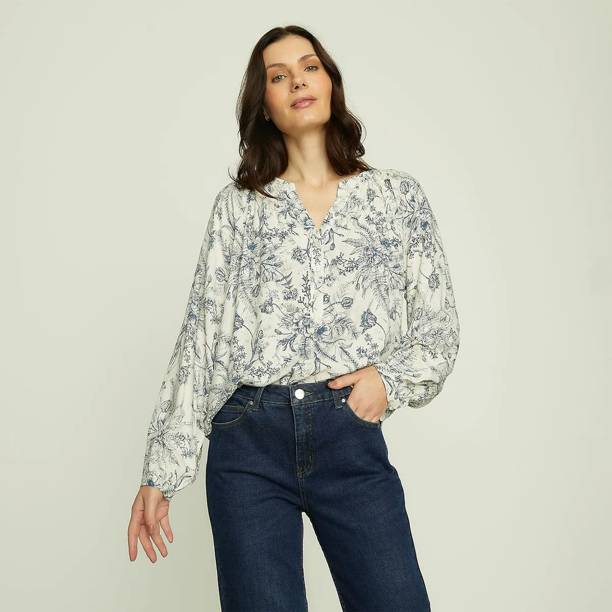 APOLOGY - Blusa Mujer con Estampado Manga larga globo Apology