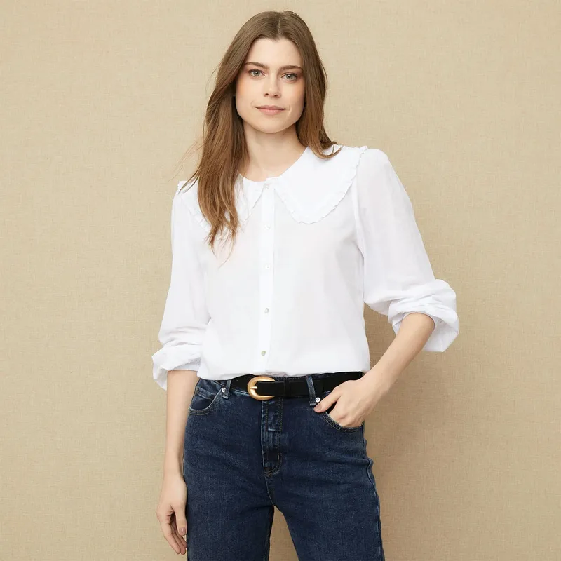 UNIVERSITY CLUB - Blusa Mujer Manga larga Algodón University Club