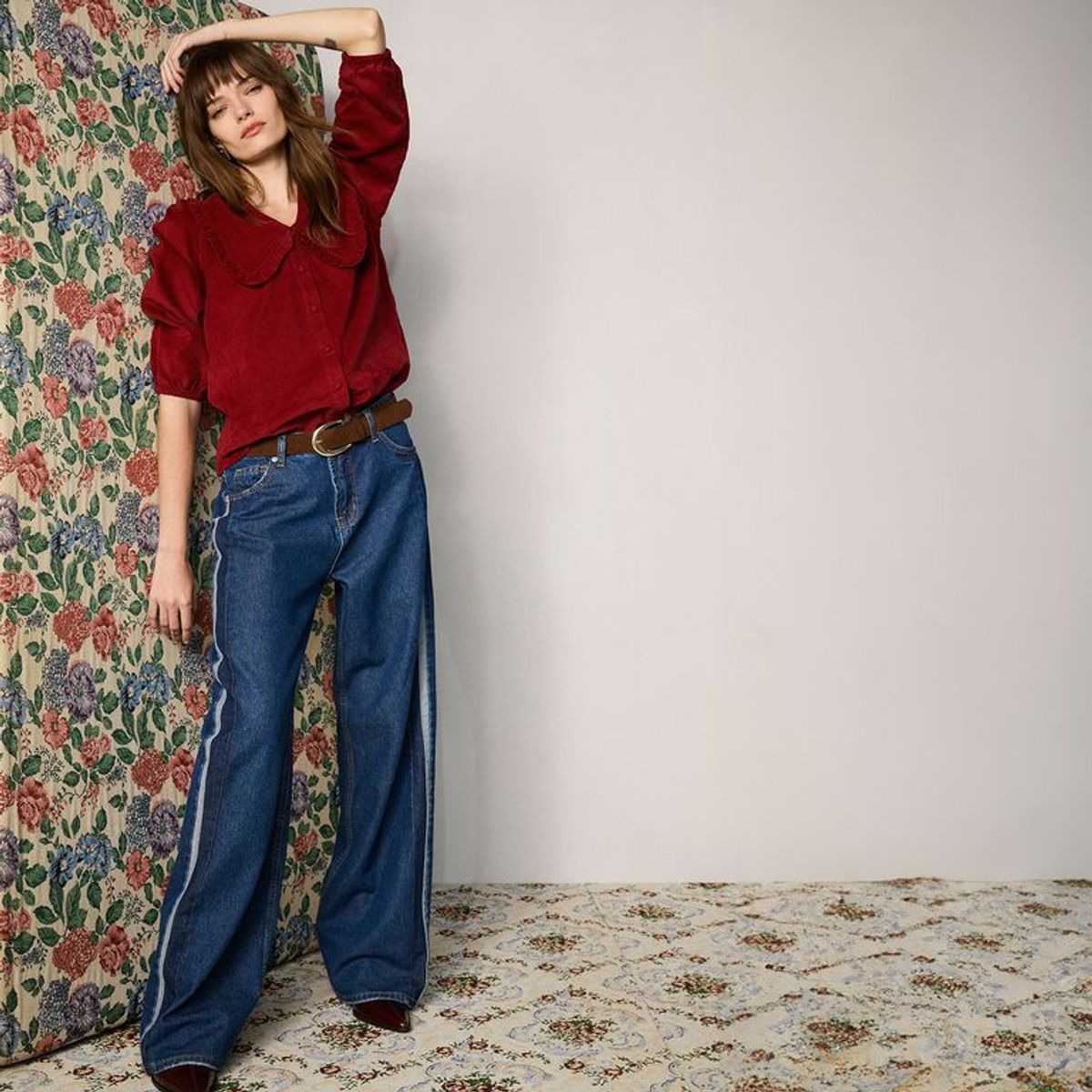 BASEMENT - Jean Wide leg Mujer Tiro medio Basement