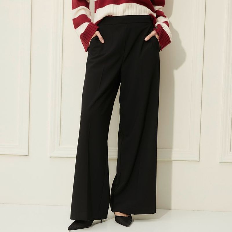 BASEMENT - Pantalón Wide leg Mujer Tiro alto Basement