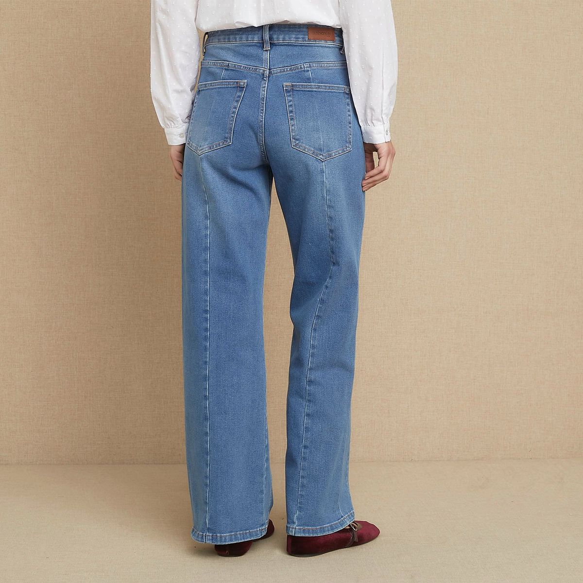 UNIVERSITY CLUB - Jean Wide leg Mujer Tiro medio University Club