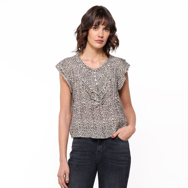 UNIVERSITY CLUB - Blusa Mujer con Boleros Sin mangas University Club