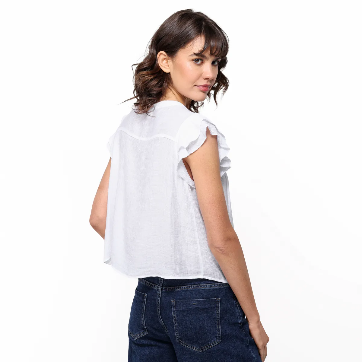 UNIVERSITY CLUB - Blusa Mujer con Boleros Sin mangas University Club