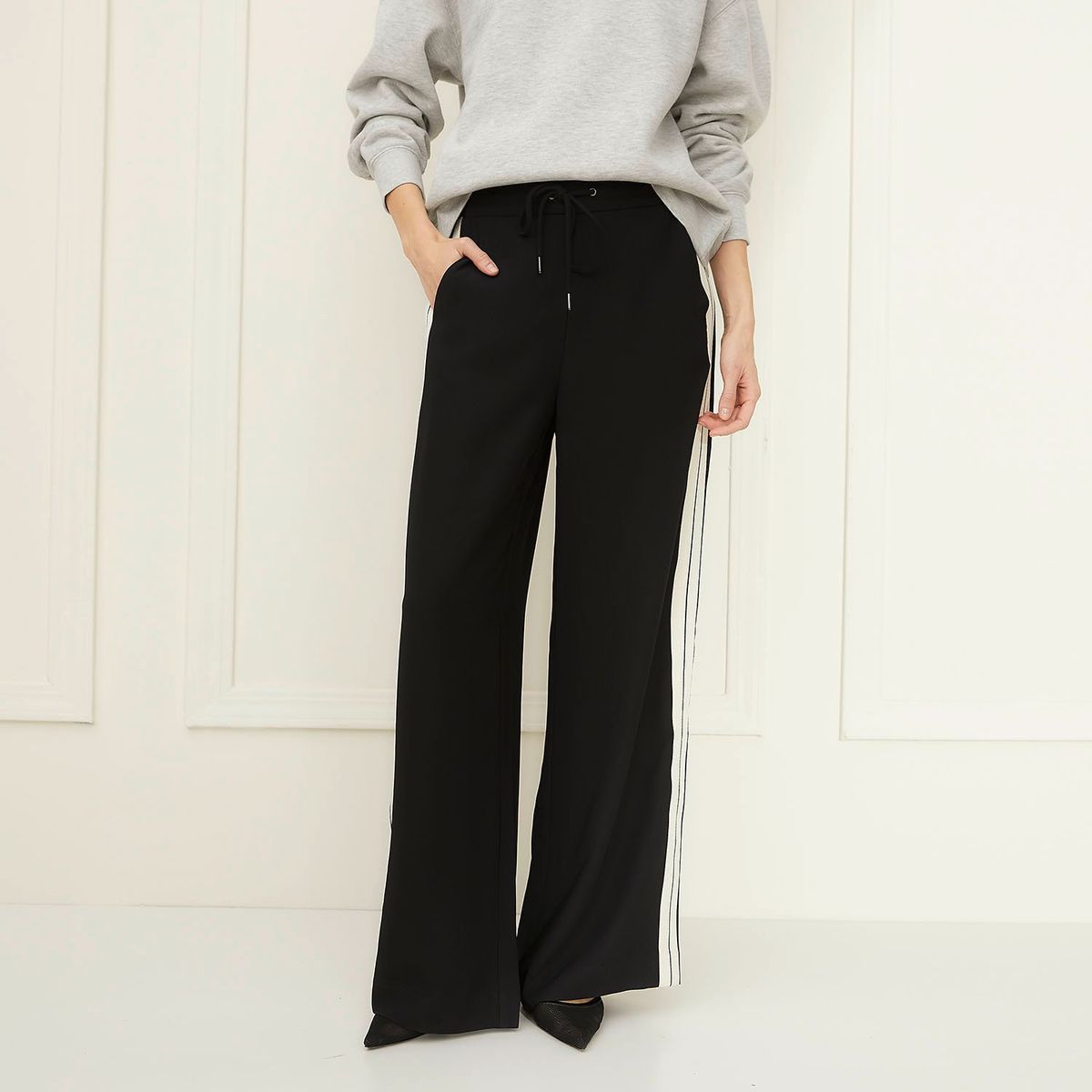 BASEMENT - Pantalón Wide leg Mujer Tiro alto Basement