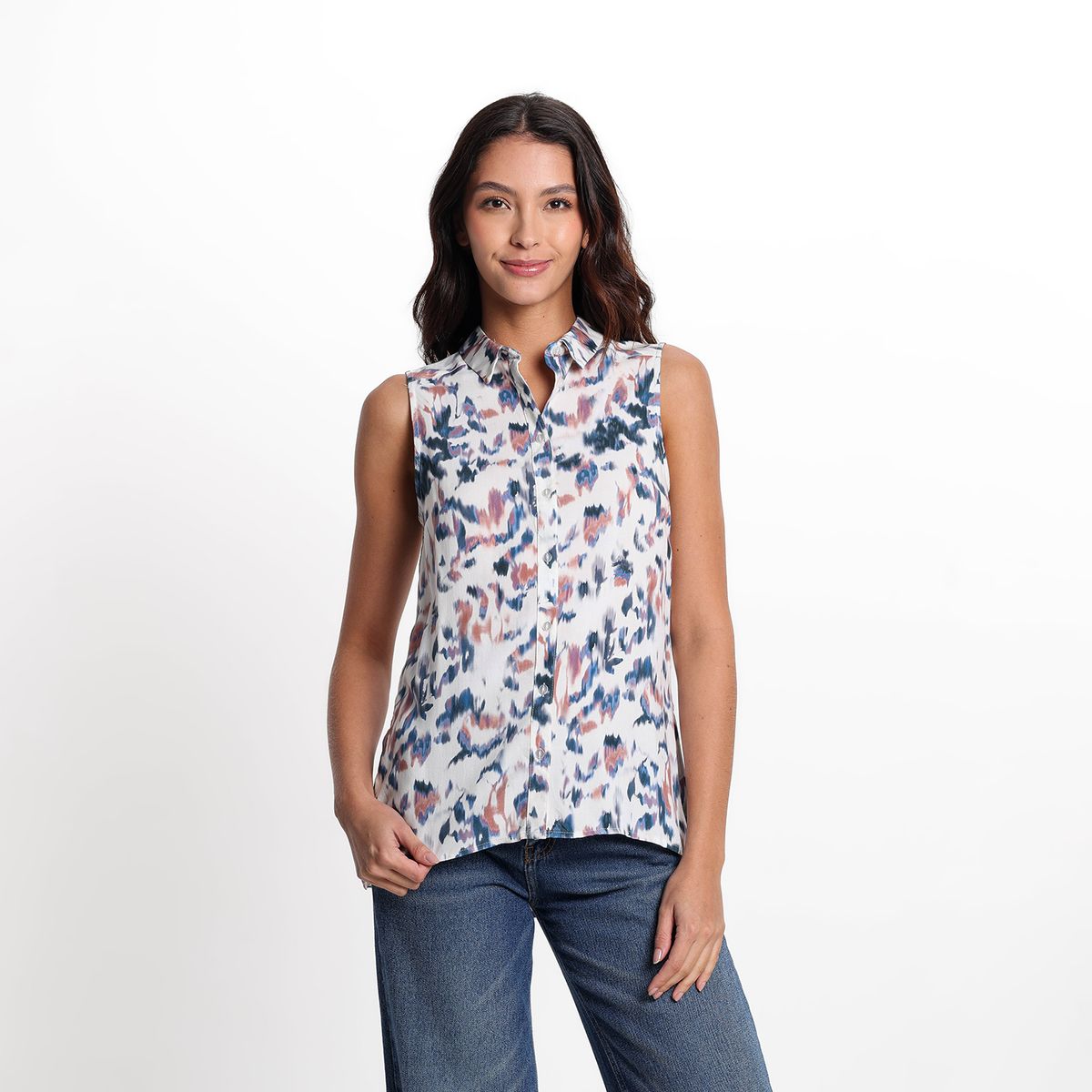 UNIVERSITY CLUB - Blusa Mujer con Puntos Sin mangas University Club