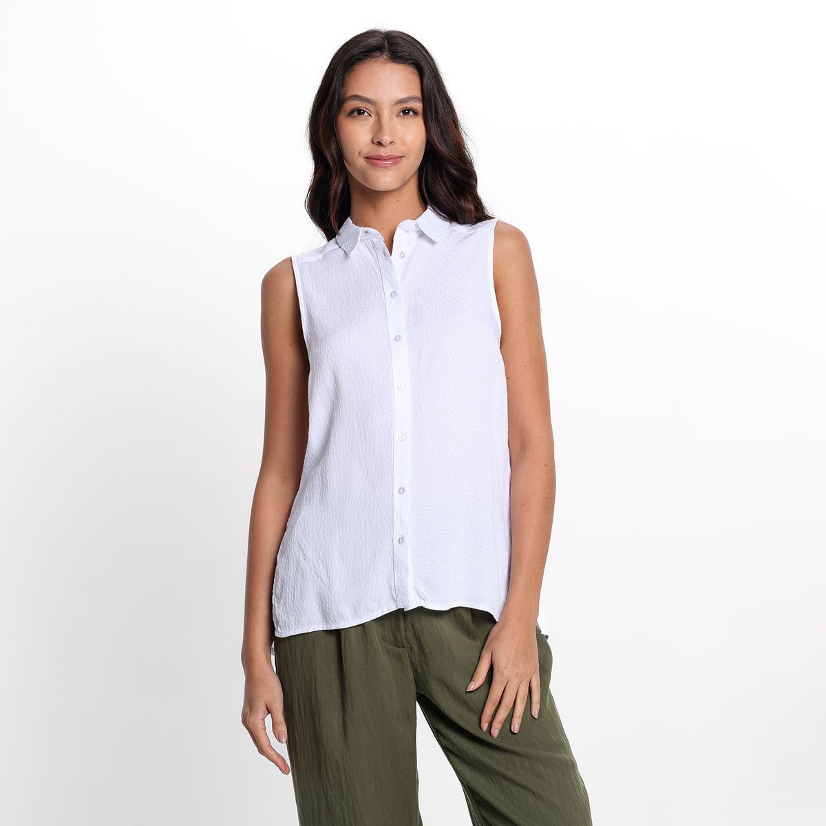 UNIVERSITY CLUB - Blusa Mujer con Puntos Sin mangas University Club