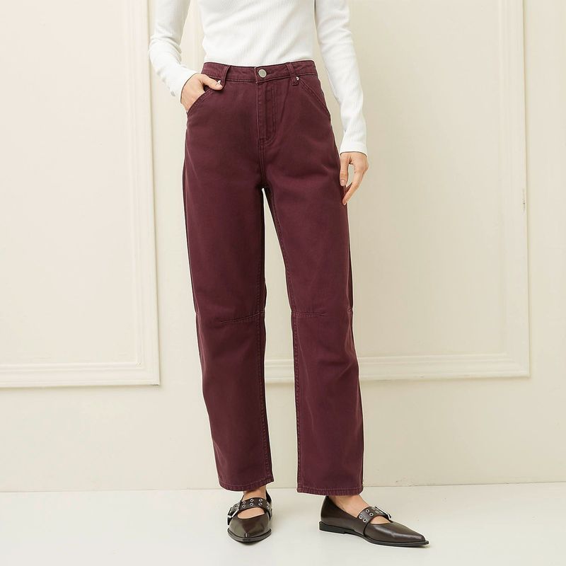 BASEMENT - Jean Baggy Mujer Tiro alto Basement
