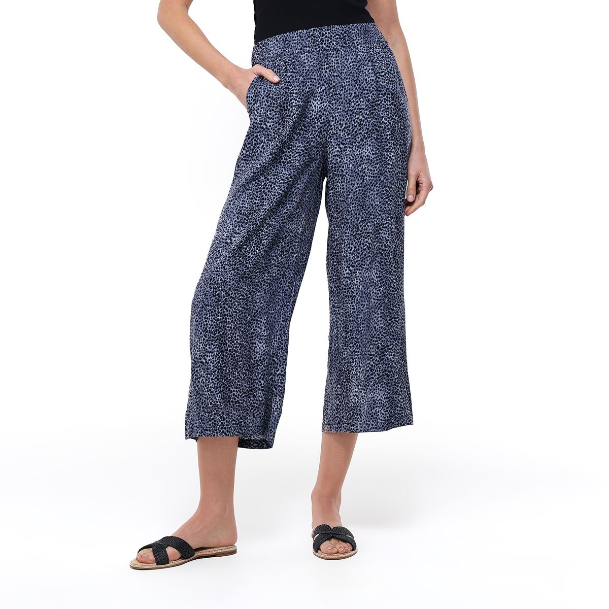 UNIVERSITY CLUB - Pantalón Culotte Mujer Tiro alto con Estampado University Club